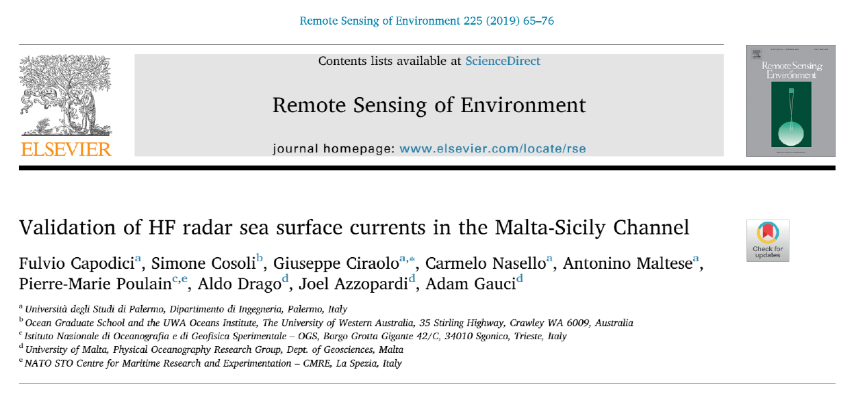 Title of article in Remote Sensing of Environment